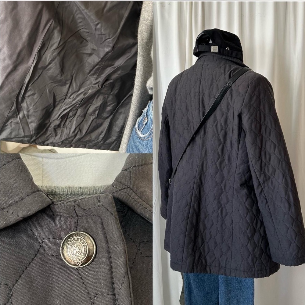 Vintage 1990s Bromley Sport Thermolite Quilted Jacket Black Medium. - Picture 7 of 8